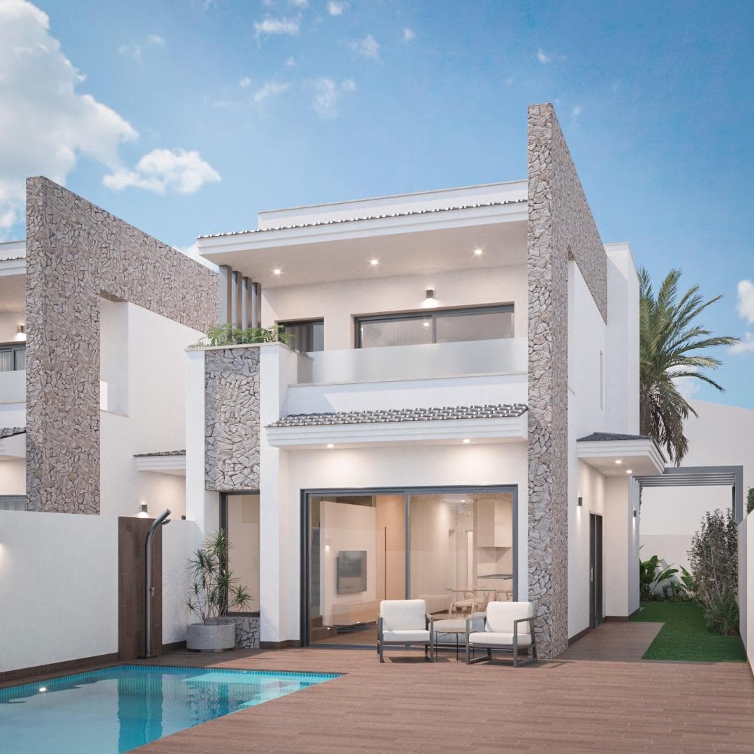 Villa zum Verkauf mit privatem Pool in San Pedro del Pinatar Überblick über atemberaubende