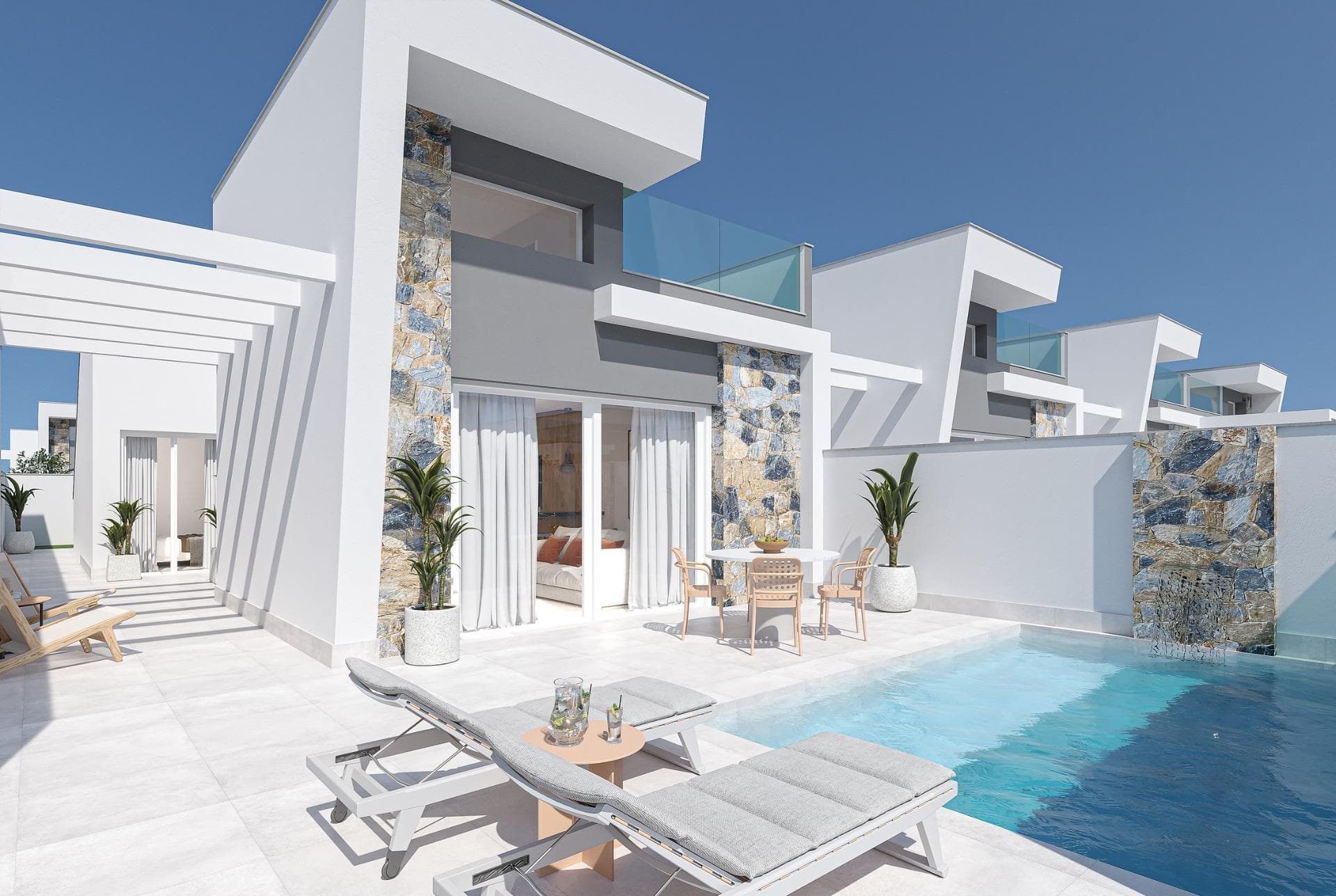 Neu gebaute moderne Villa mit privatem Pool und in Strandnähe in Los Alcazares Luxuriöses 
