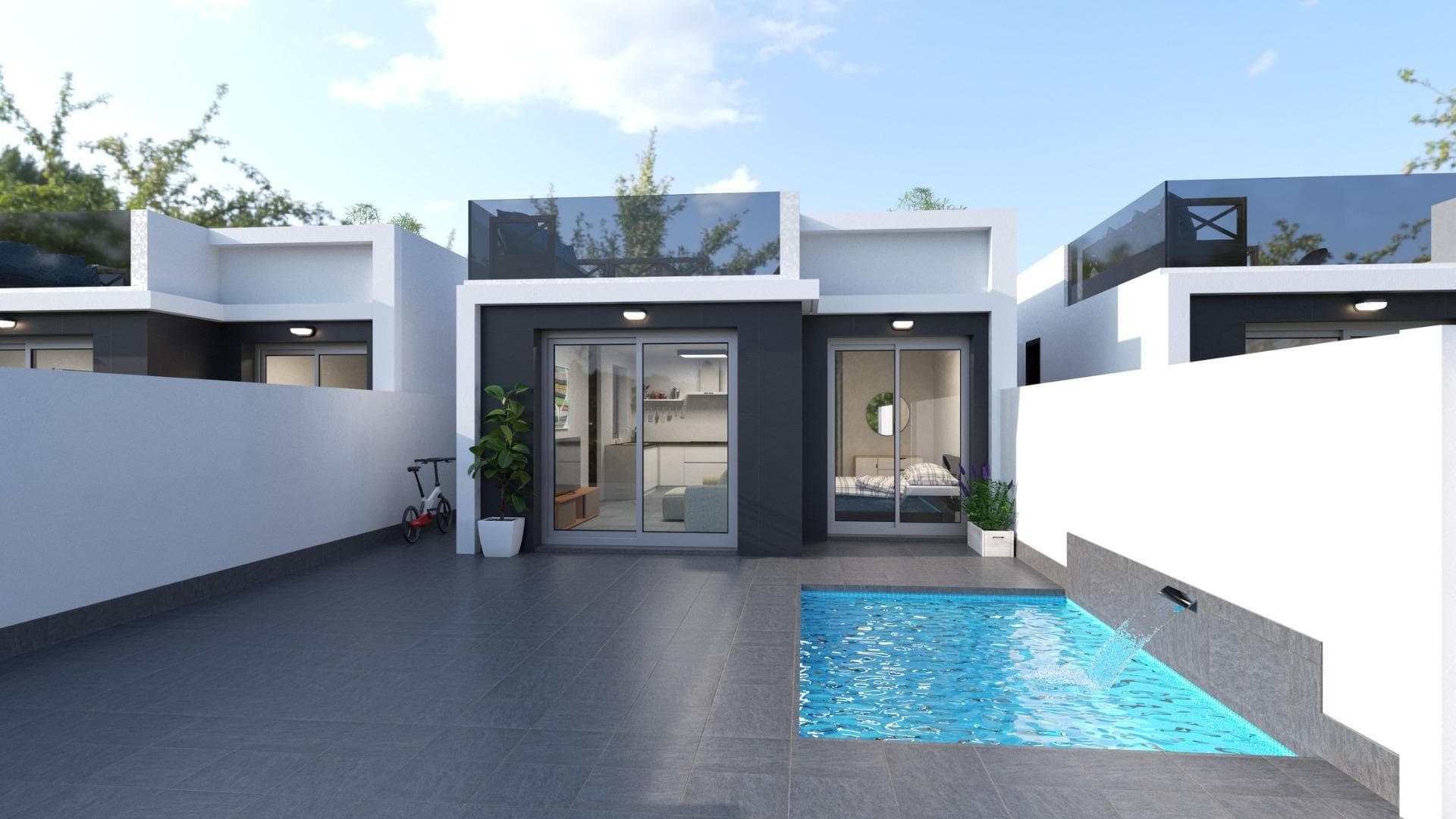Neubau Villa mit 3 Schlafzimmern und privatem Pool in San Javier, Murcia Modernes Wohnen m