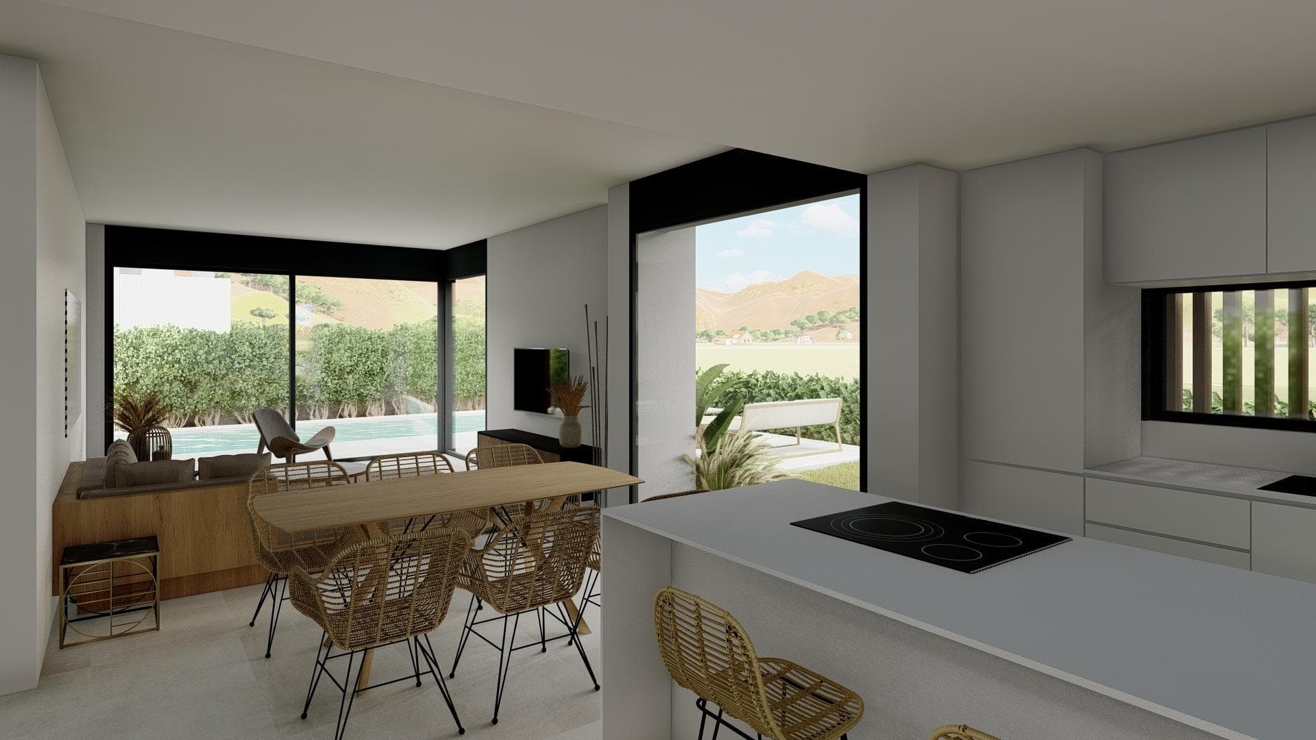 Neubau Villa mit 3 Schlafzimmern zu verkaufen in La Manga Club Moderne, geräumige Villen i Vorschau 3