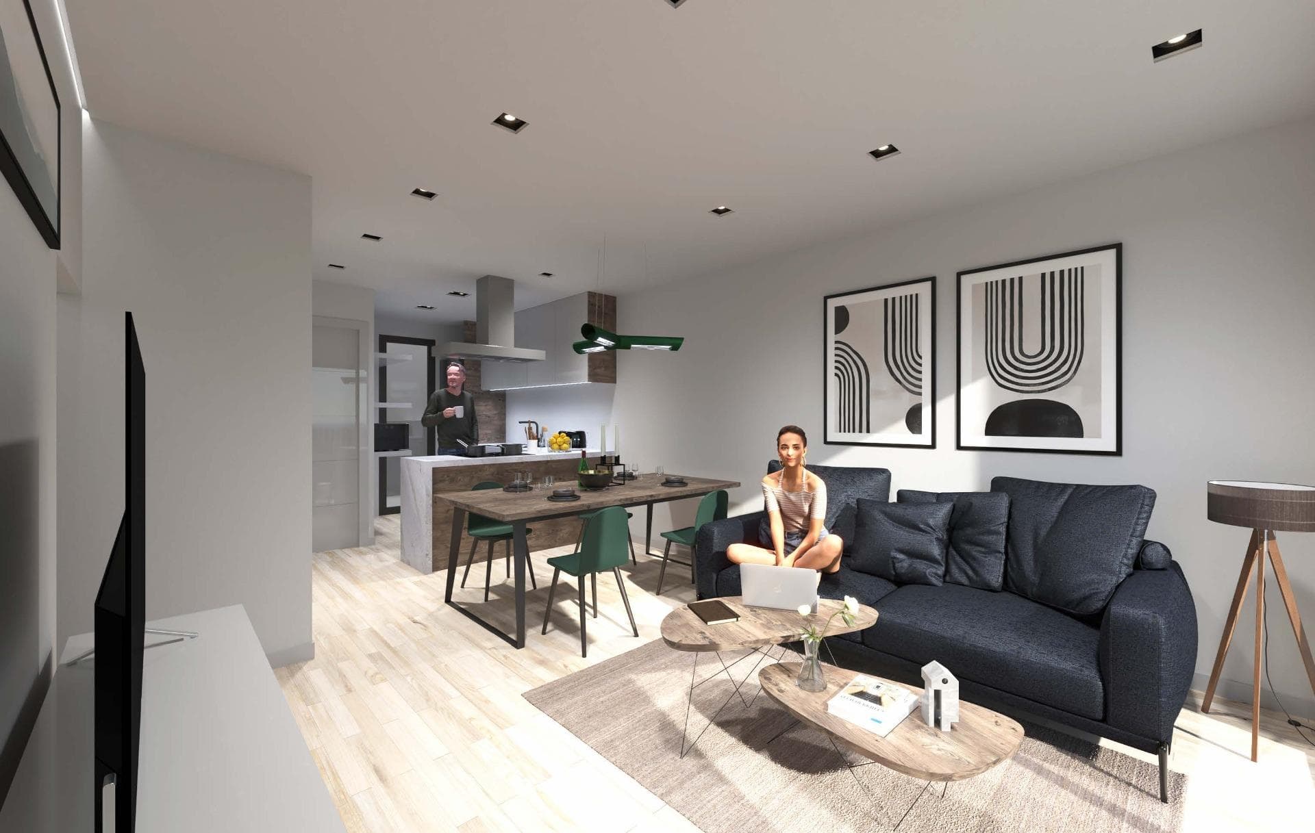 Modernes Stadthaus mit privatem Solarium zu verkaufen in Dolores(Alicante) Zeitgenössische Vorschau 2