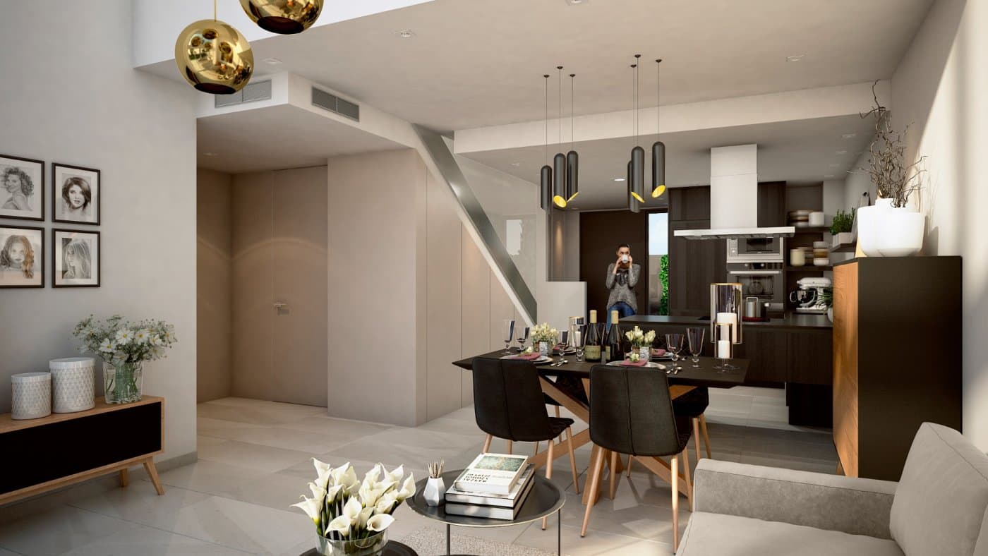 Neubau einer Doppelhaushälfte mit 3 Schlafzimmern in Algorfa zu verkaufen Neubau-Wohnanlag Vorschau 4