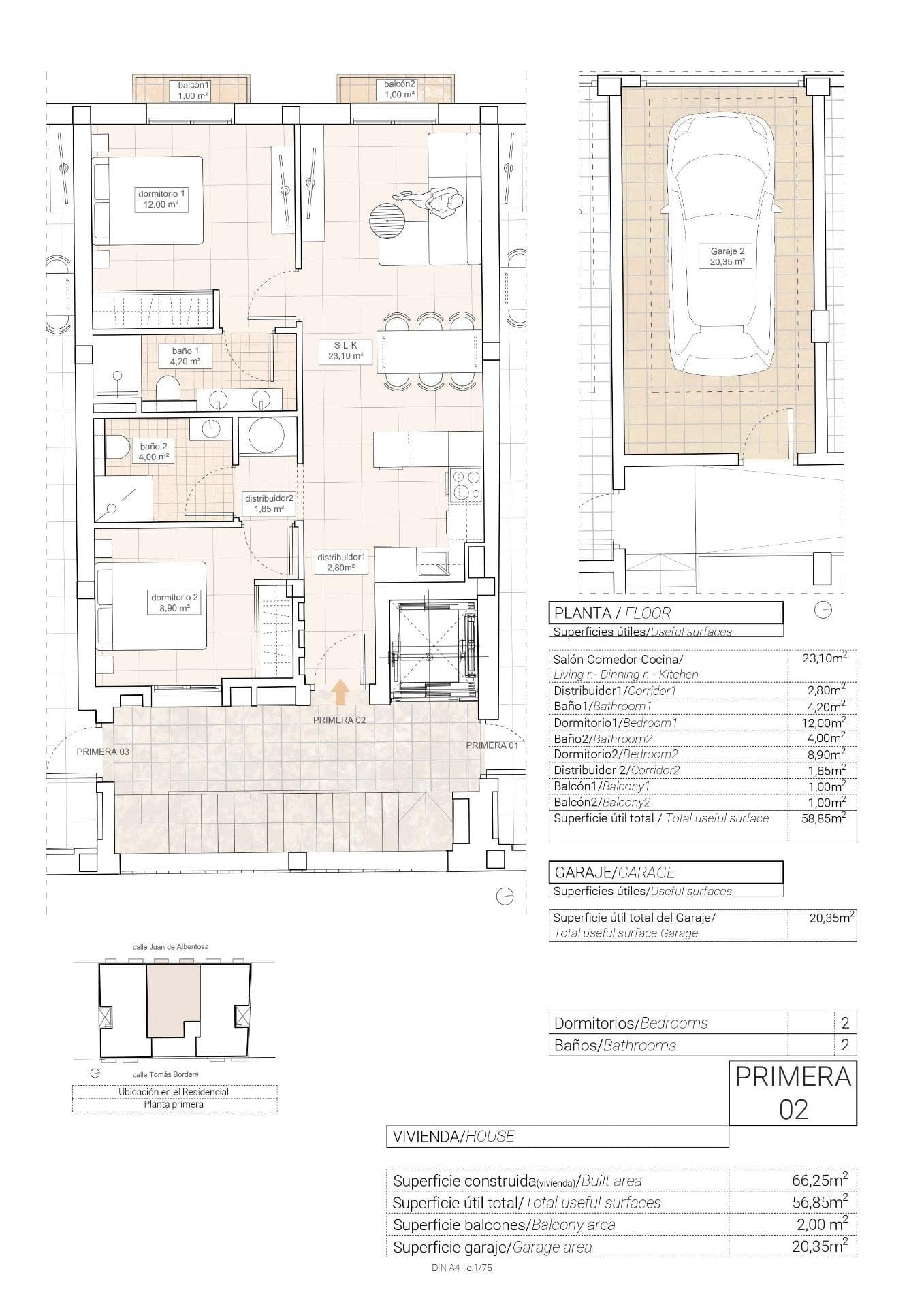 Moderne 2-Zimmer-Wohnung zum Verkauf in Hondón de las Nieves Vorschau 2
