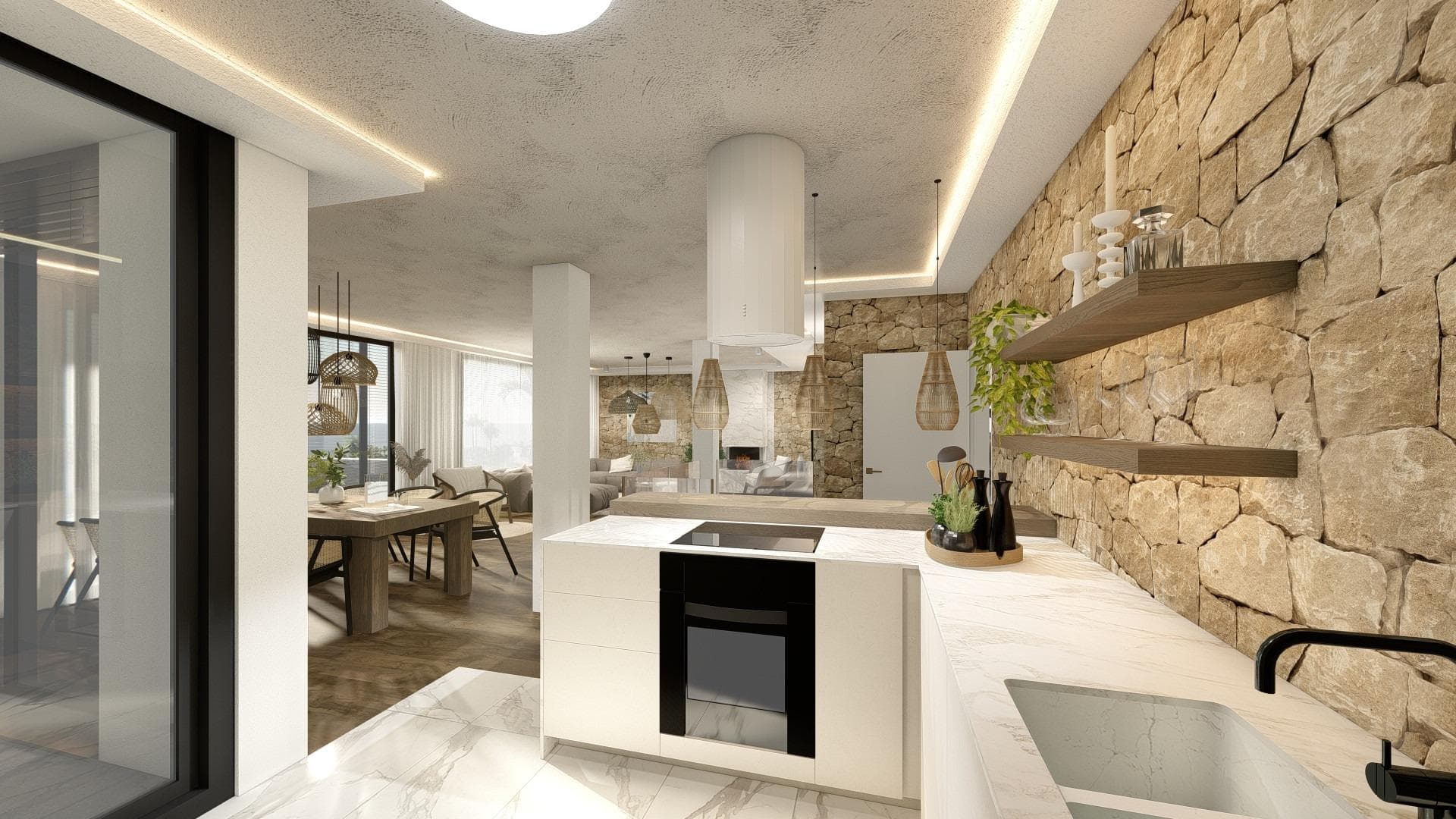 Luxuriöse Villa mit 3 Schlafzimmern und Panoramablick in Altea Komplett renovierte Villen: Vorschau 5