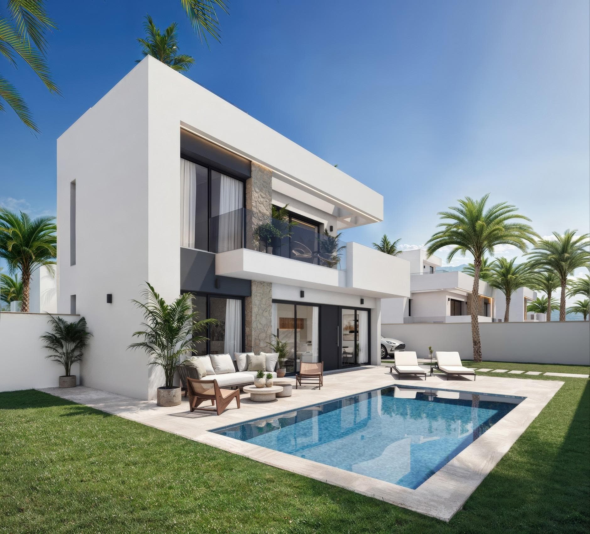 Luxuriöse Villa mit 3 Schlafzimmern und privatem Pool im Golf Resort (Murcia) Exklusive Vi