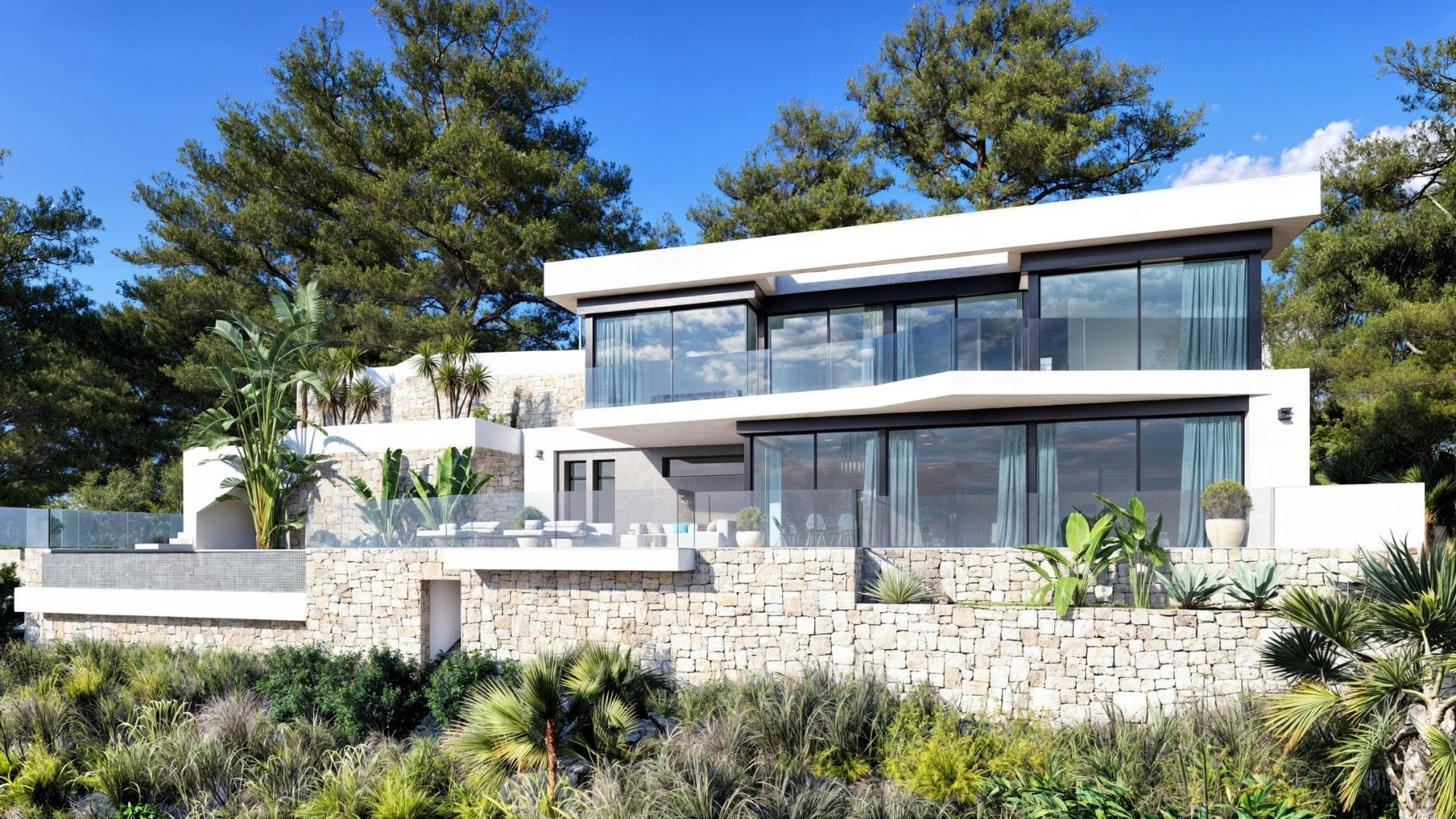 Luxuriöse Villa mit 4 Schlafzimmern, Infinity-Pool und atemberaubendem Meerblick in Beniss