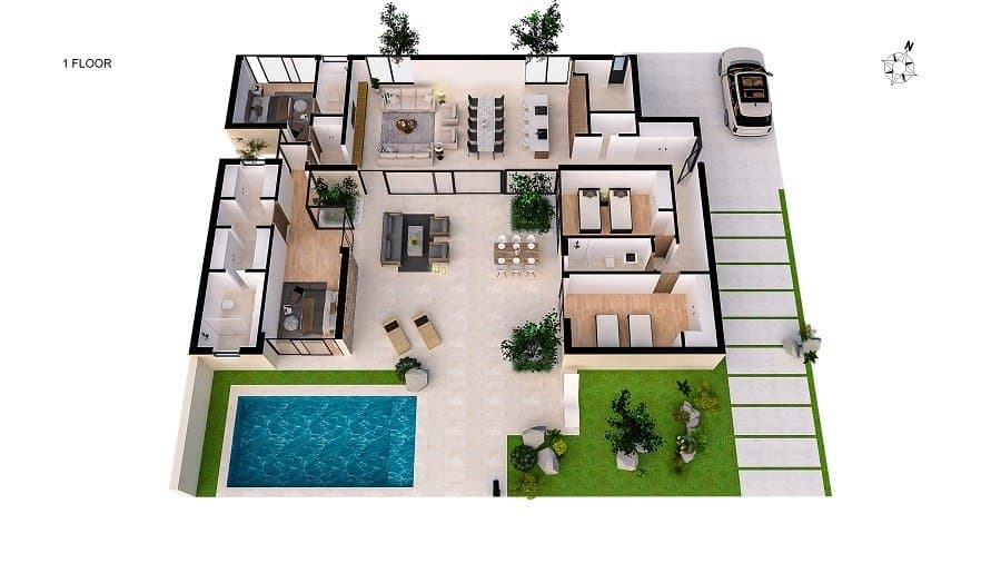 Villa mit 4 Schlafzimmern und privatem Pool in einer Golfanlage zu verkaufen (Murcia) New  Vorschau 5