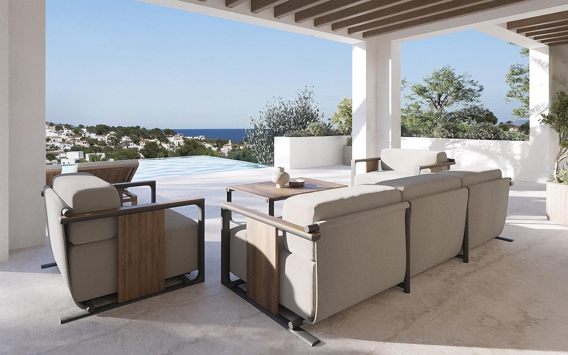 Atemberaubende Villa im Ibiza-Stil mit 4 Schlafzimmern und Meerblick in La Fustera, Beniss Vorschau 2
