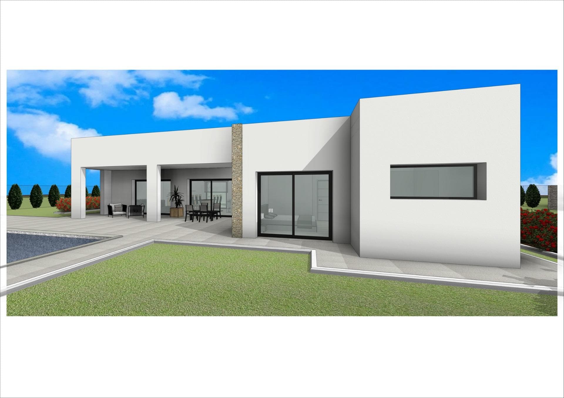 Einstöckige Villa mit 3 Schlafzimmern und privatem Pool zum Verkauf in Aspe (Alicante) Die Vorschau 3