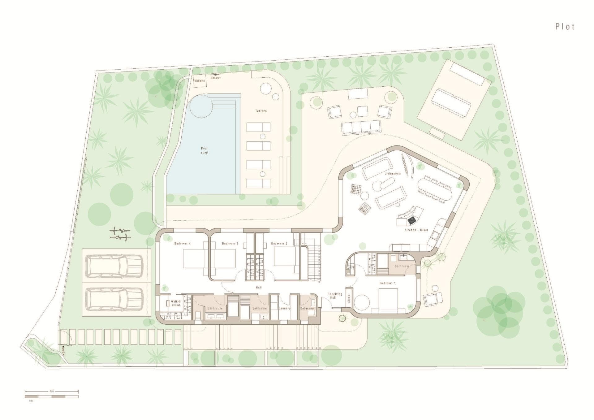 Luxusvilla mit 4 Schlafzimmern auf einer Ebene, mit privatem Pool und Untergeschoss, in de Vorschau 4