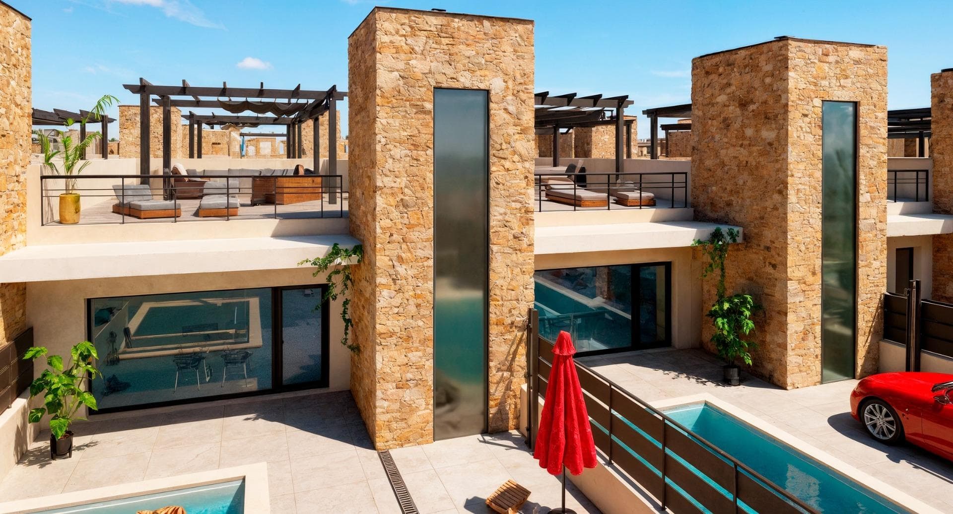 Neubau-Reihenhaus mit 2 Schlafzimmern, Solarium und privatem Pool zum Verkauf in Fuente Ál Vorschau 2