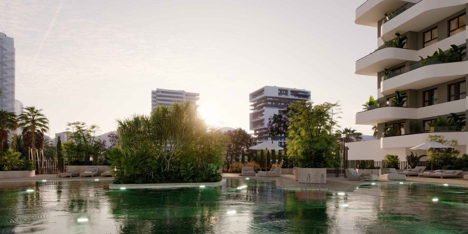 Wunderschöne Neubauwohnung mit 2 Schlafzimmern, nur 450 m vom Strand in Calpe entfernt Die