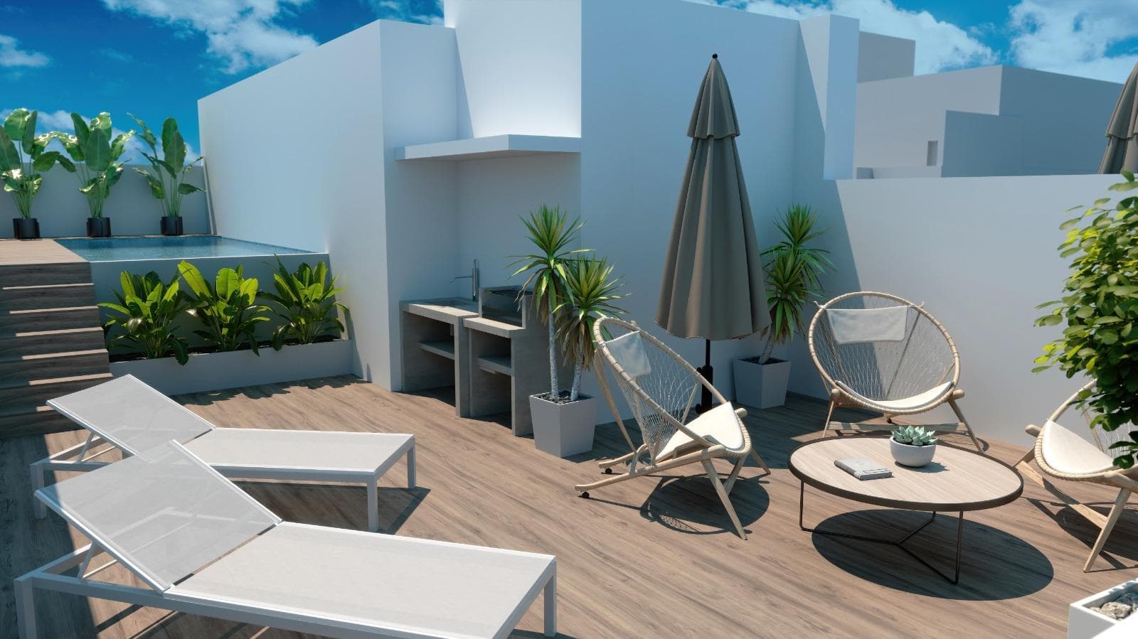 Neubau-Penthouse mit 2 Schlafzimmern, nur wenige Schritte vom Playa del Cura in Torrevieja