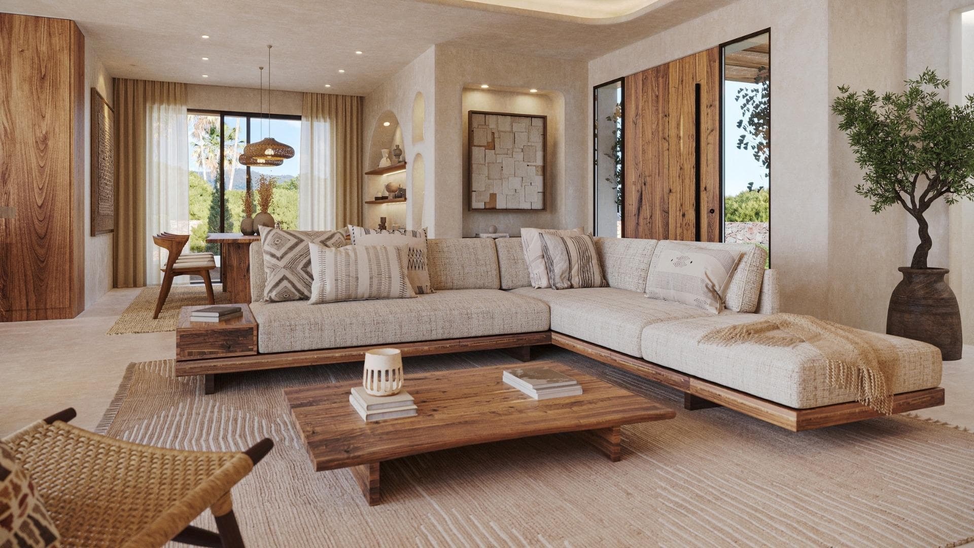 Neubau-Villa im Ibiza-Stil mit 3 Schlafzimmern zum Verkauf in Jávea Exklusives mediterrane Vorschau 4