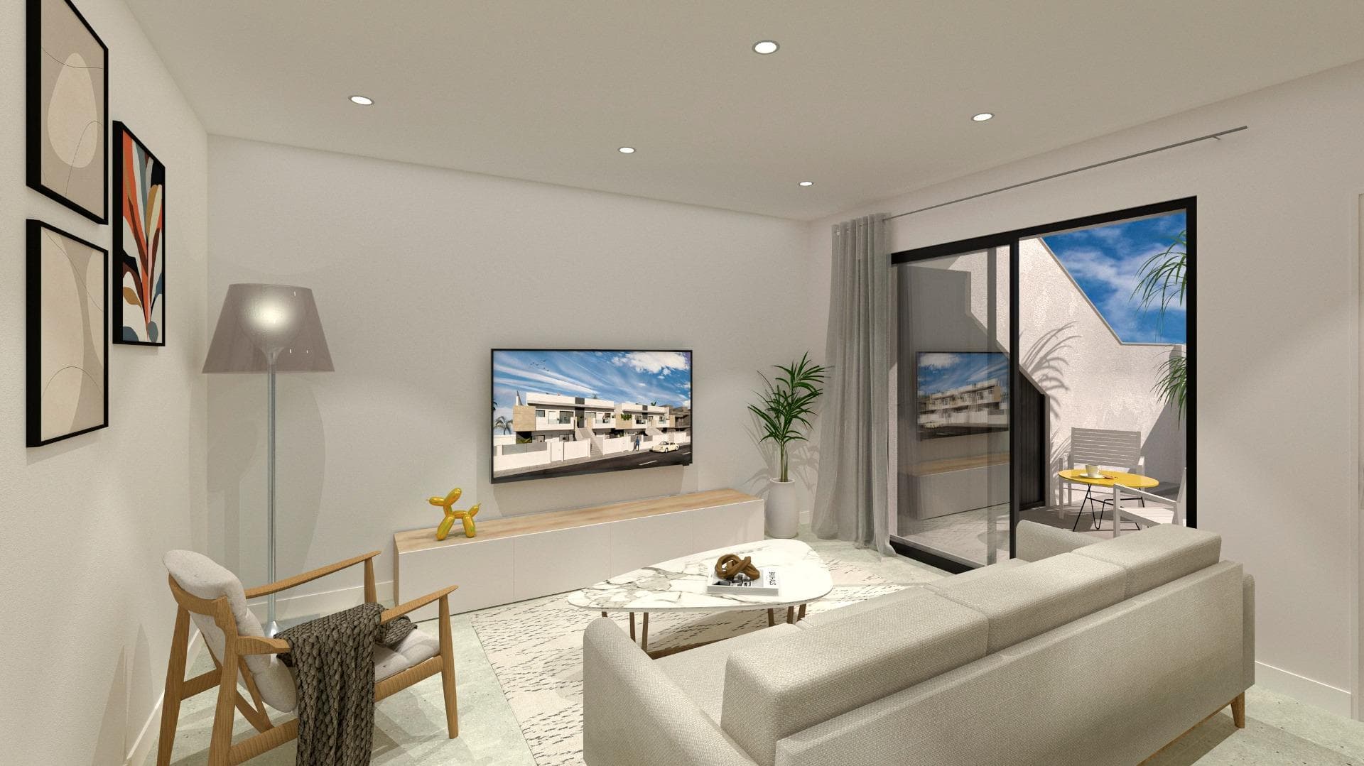 Moderner Bungalow im Erdgeschoss mit 2 Schlafzimmern und Garten zu verkaufen, nahe dem Str Vorschau 3